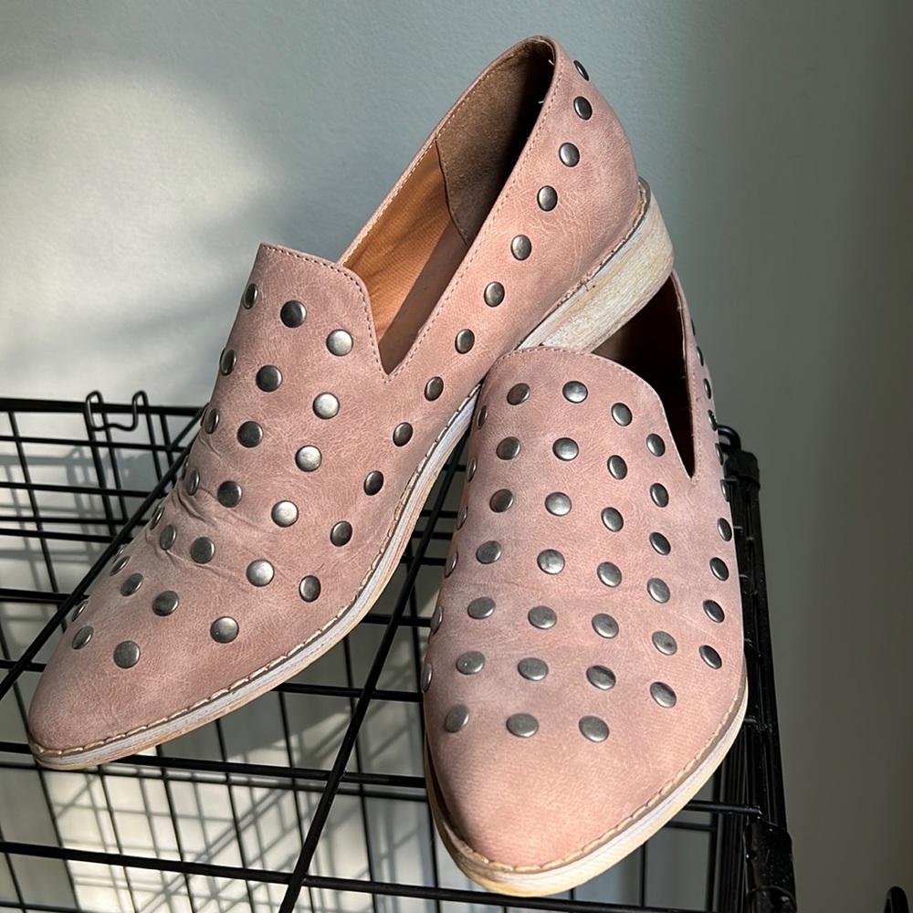 Mauve Suede Loafers